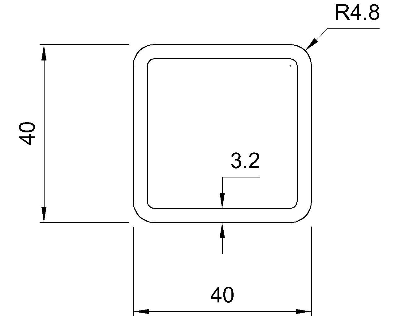 Celsius 355 SHS 40x40x3.2