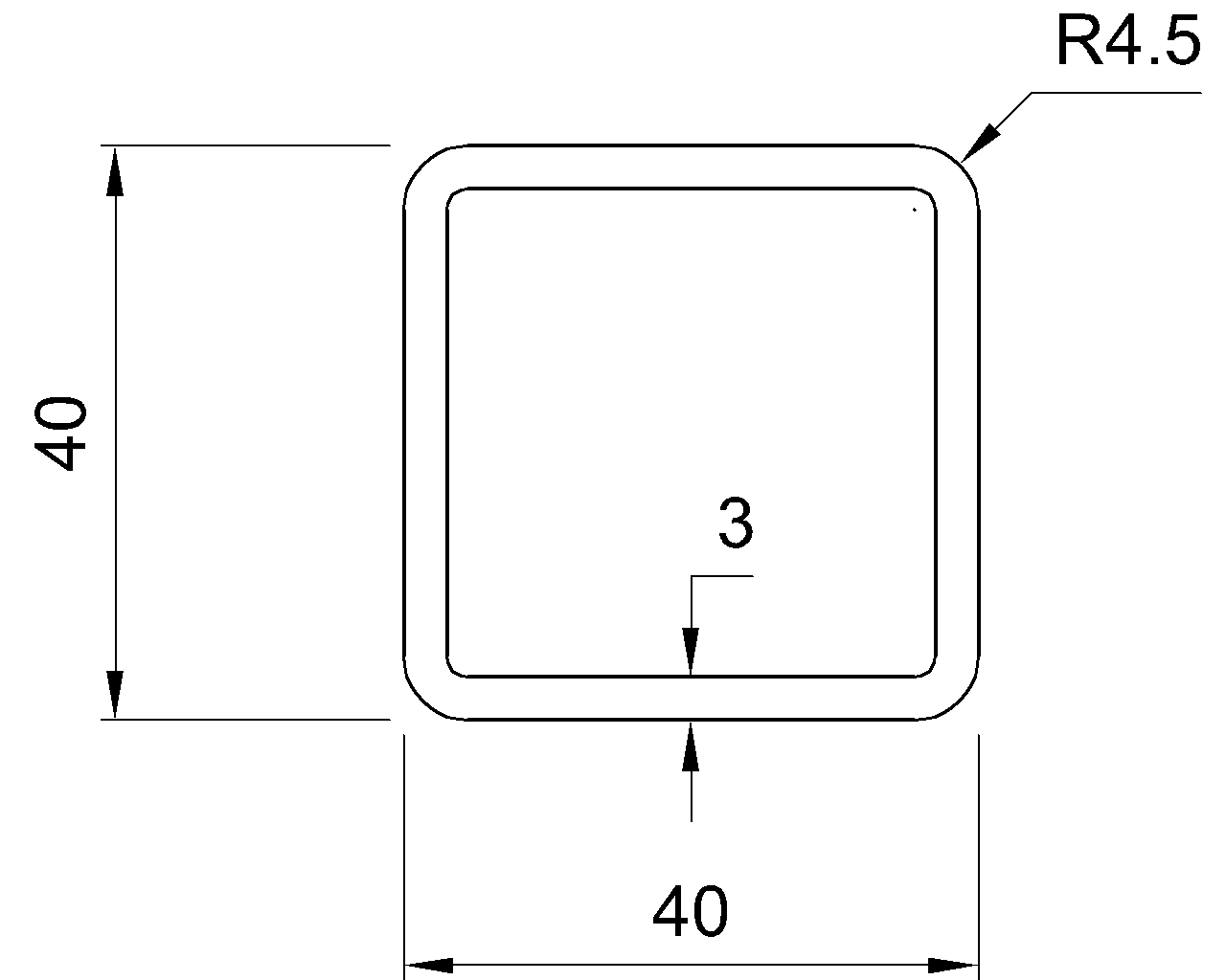 Celsius 355 SHS 40x40x3