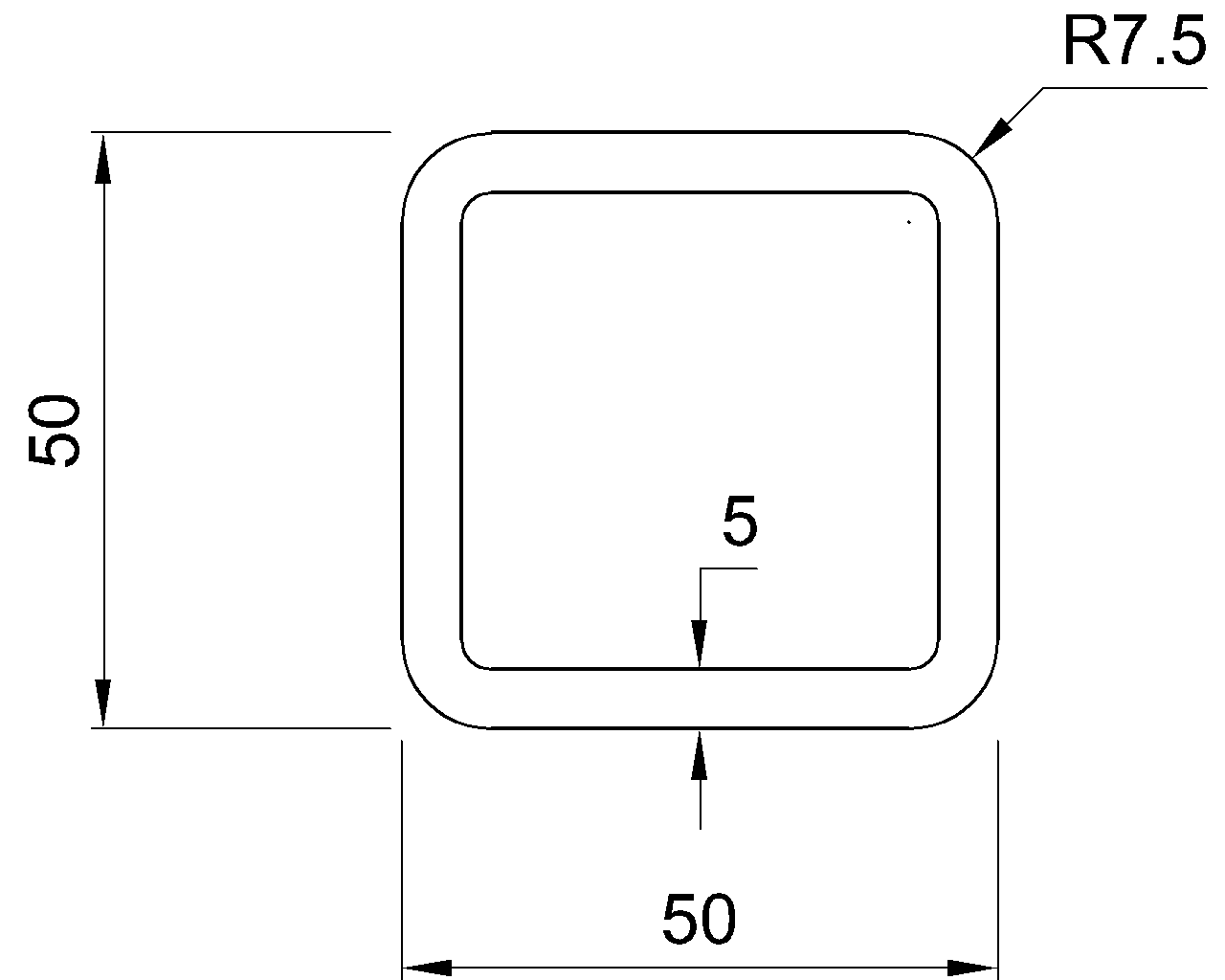 Celsius 355 SHS 50x50x5