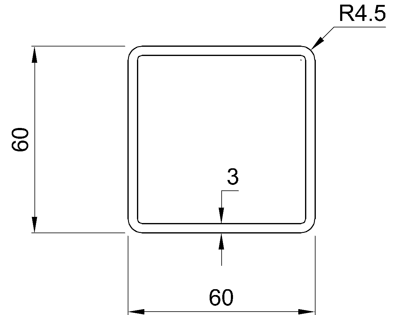 Celsius 355 SHS 60x60x3