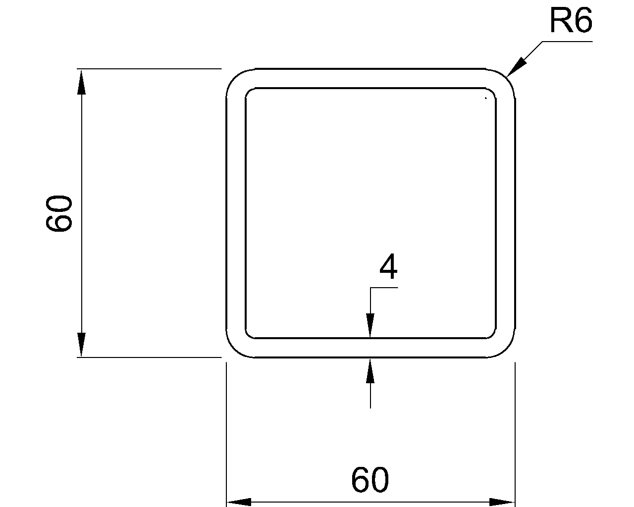Celsius 355 SHS 60x60x4