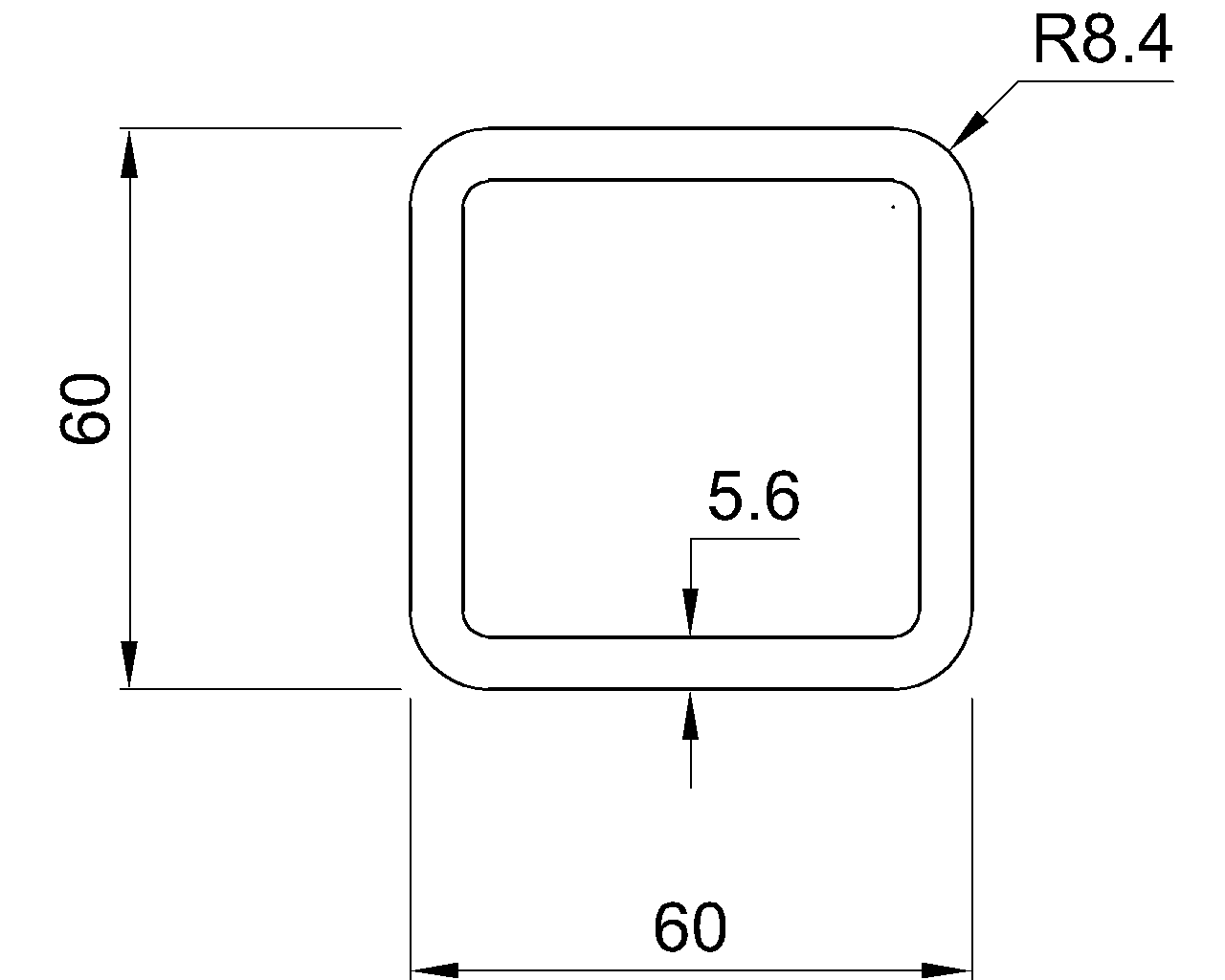 Celsius 355 SHS 60x60x5.6