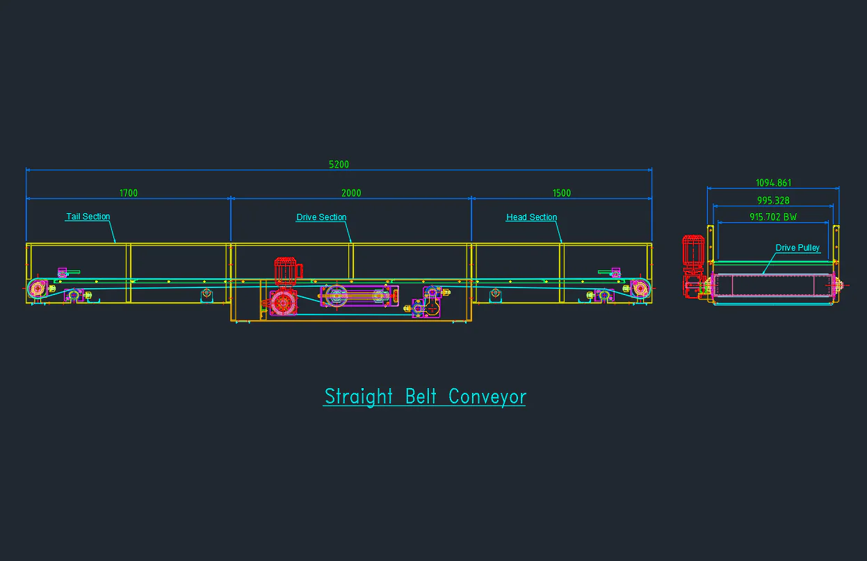 Conveyor belt drawing