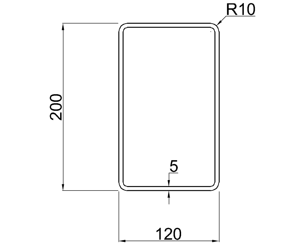 RHS 200x120x5 – Your Steel Standards & CAD File Hub