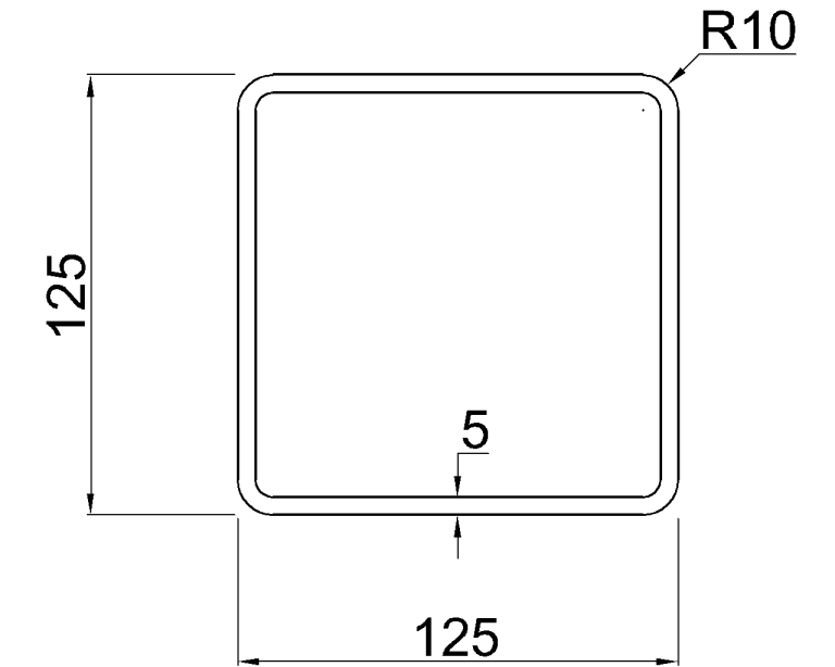 SHS 125x125x5 – Your Steel Standards & CAD File Hub