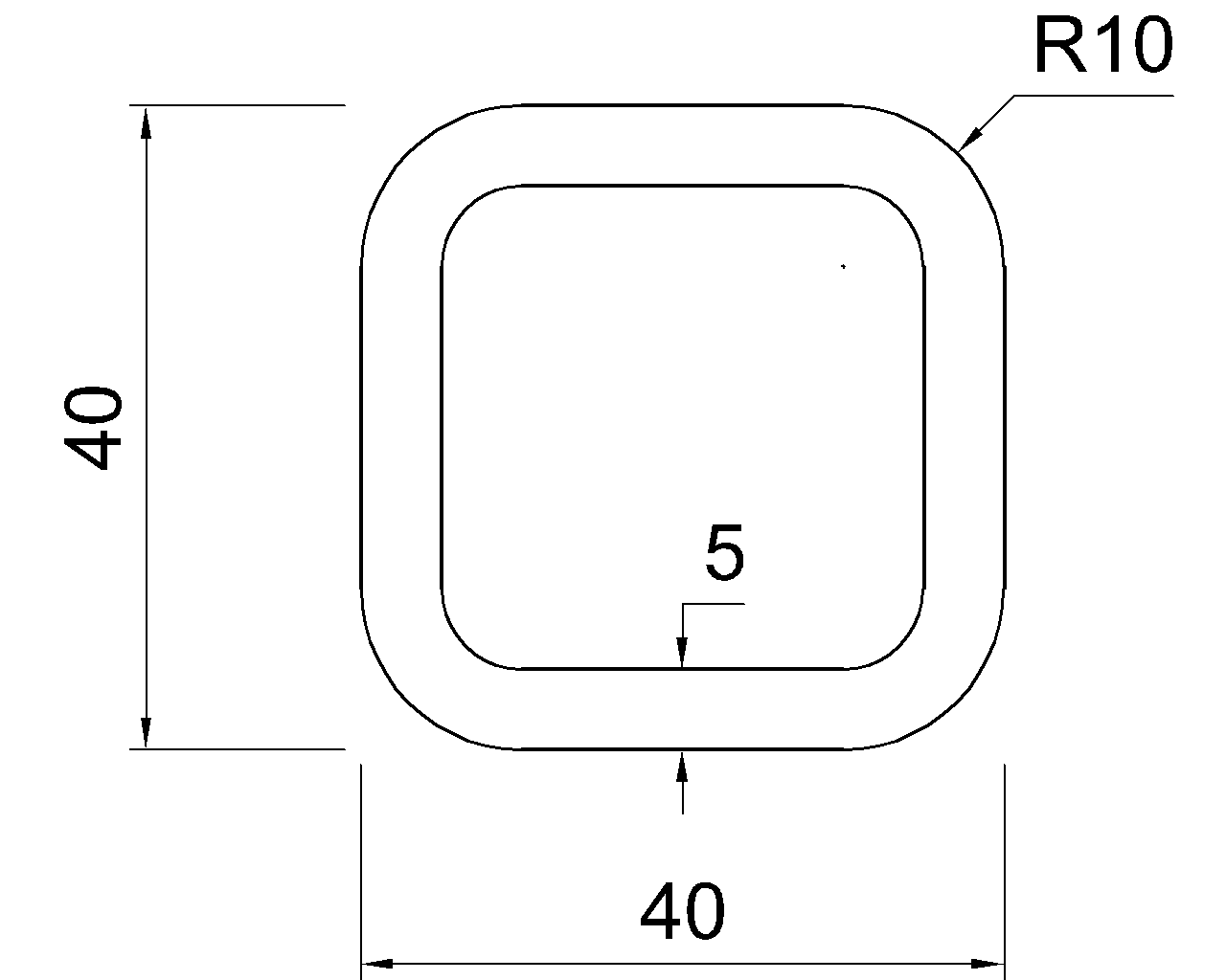 SHS 40x40x5