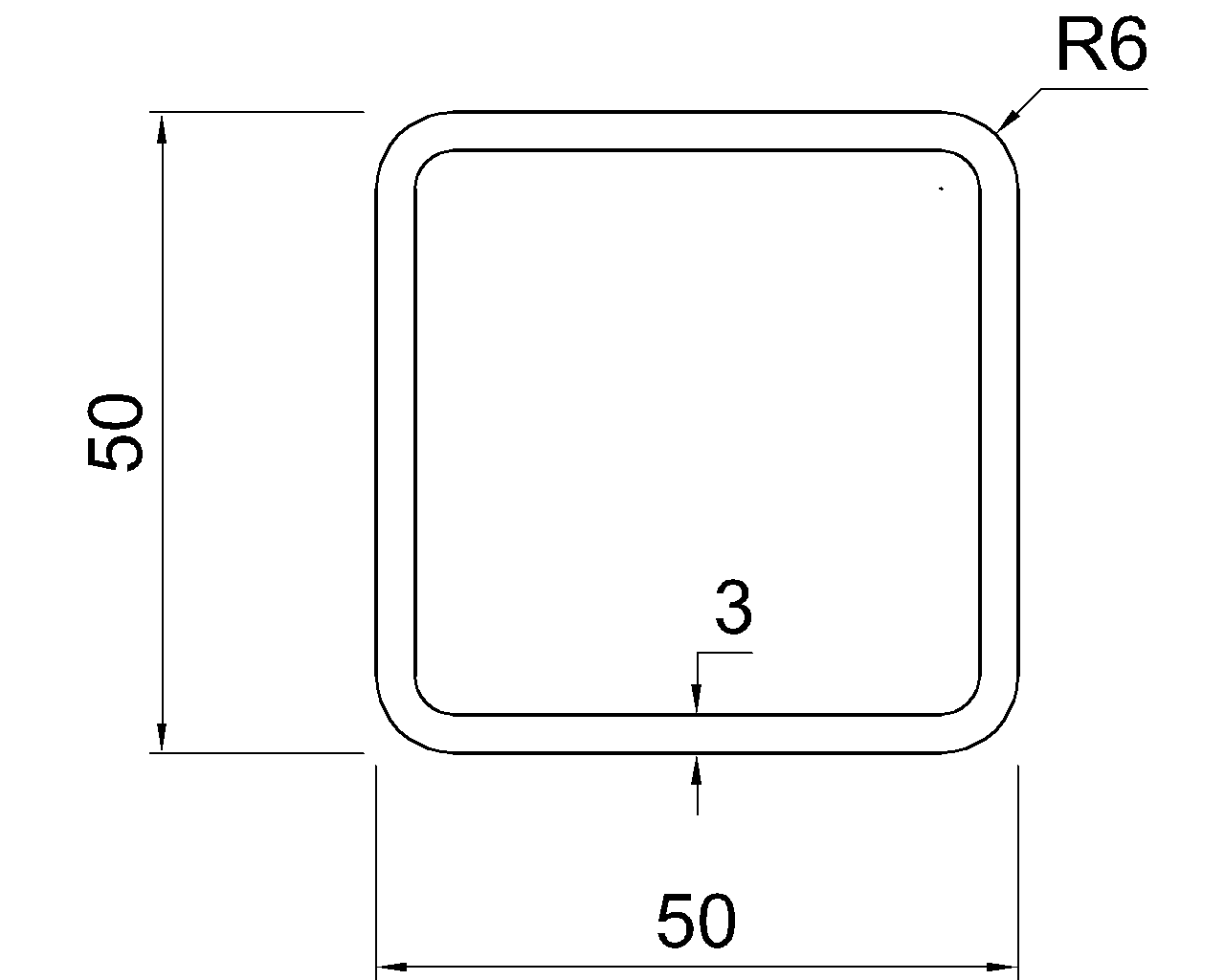 SHS 50x50x3