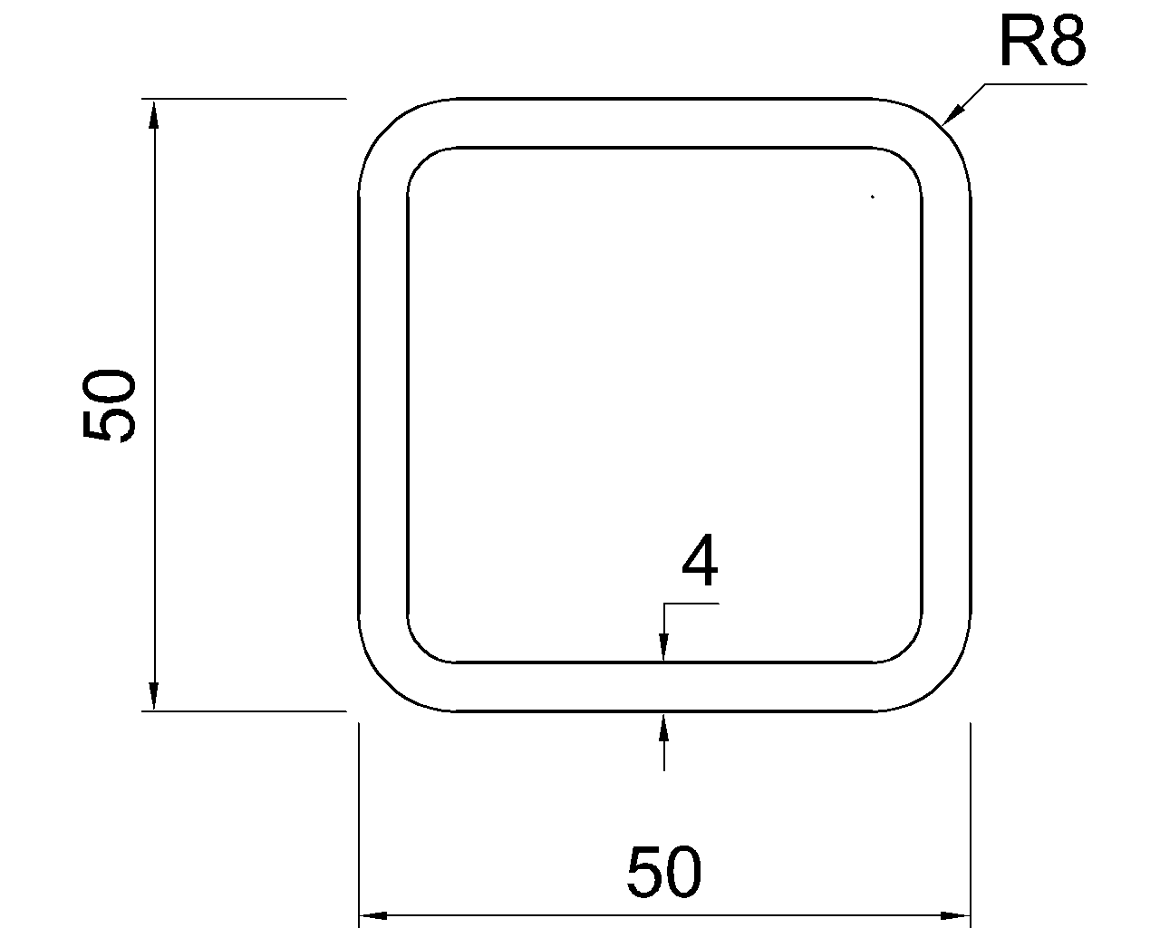 SHS 50x50x4