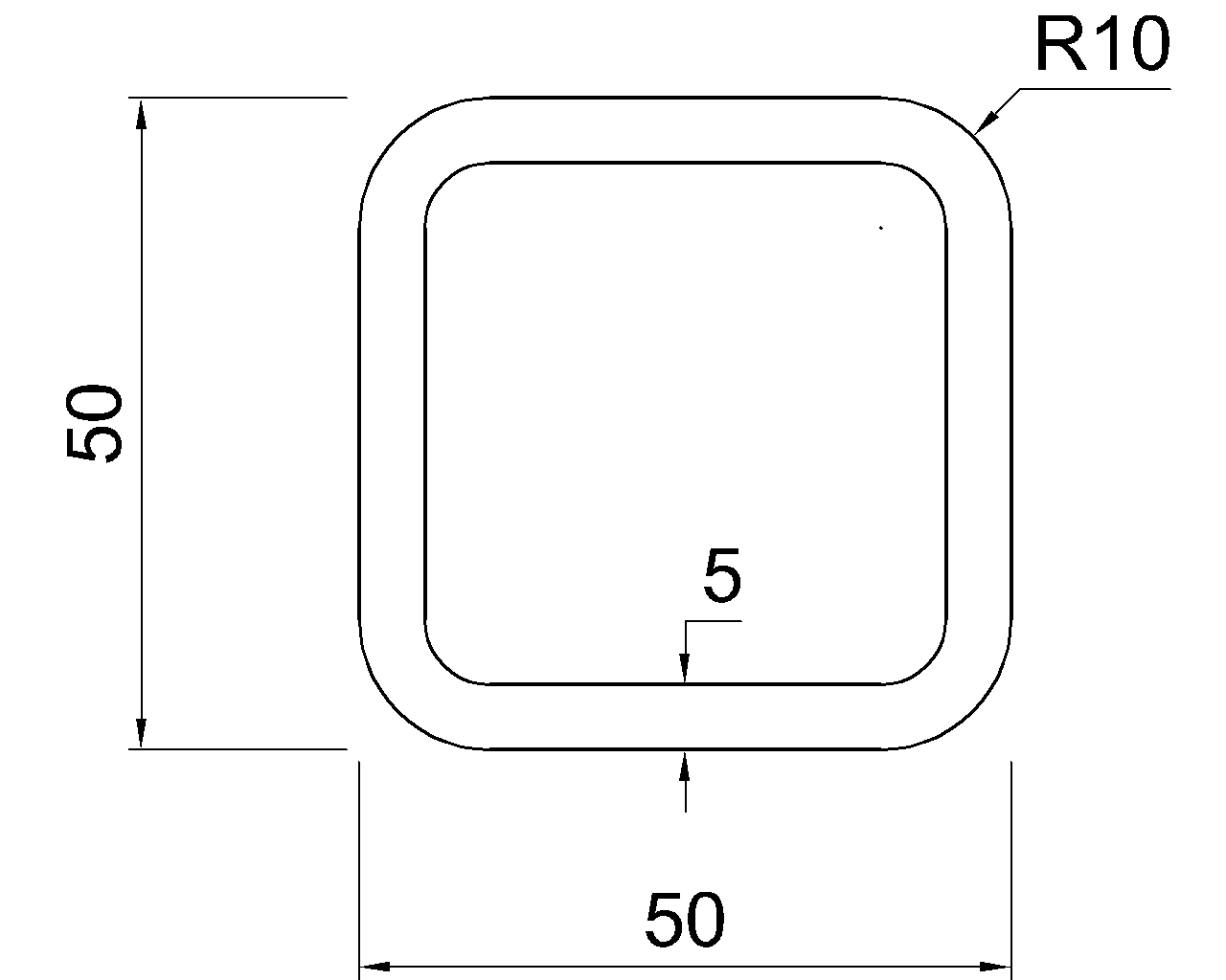 SHS 50x50x5