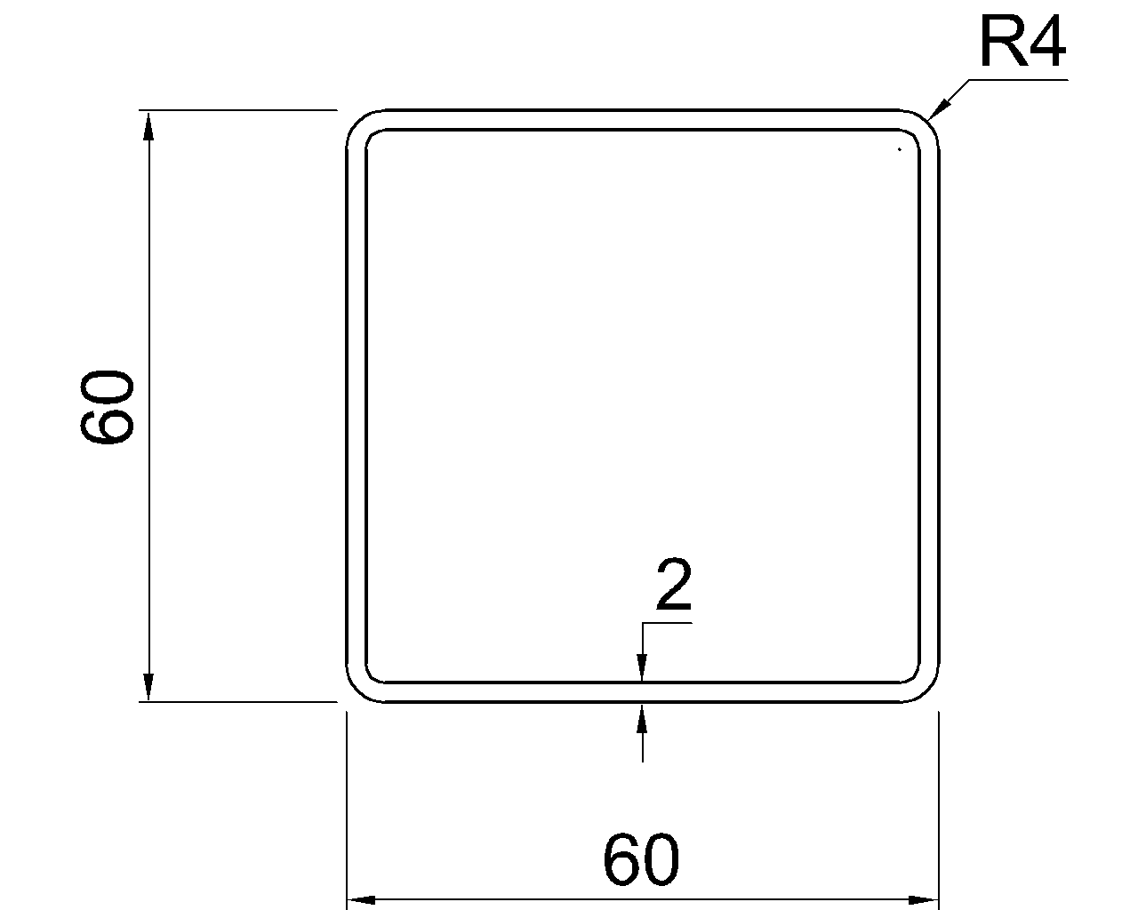 SHS 60x60x2