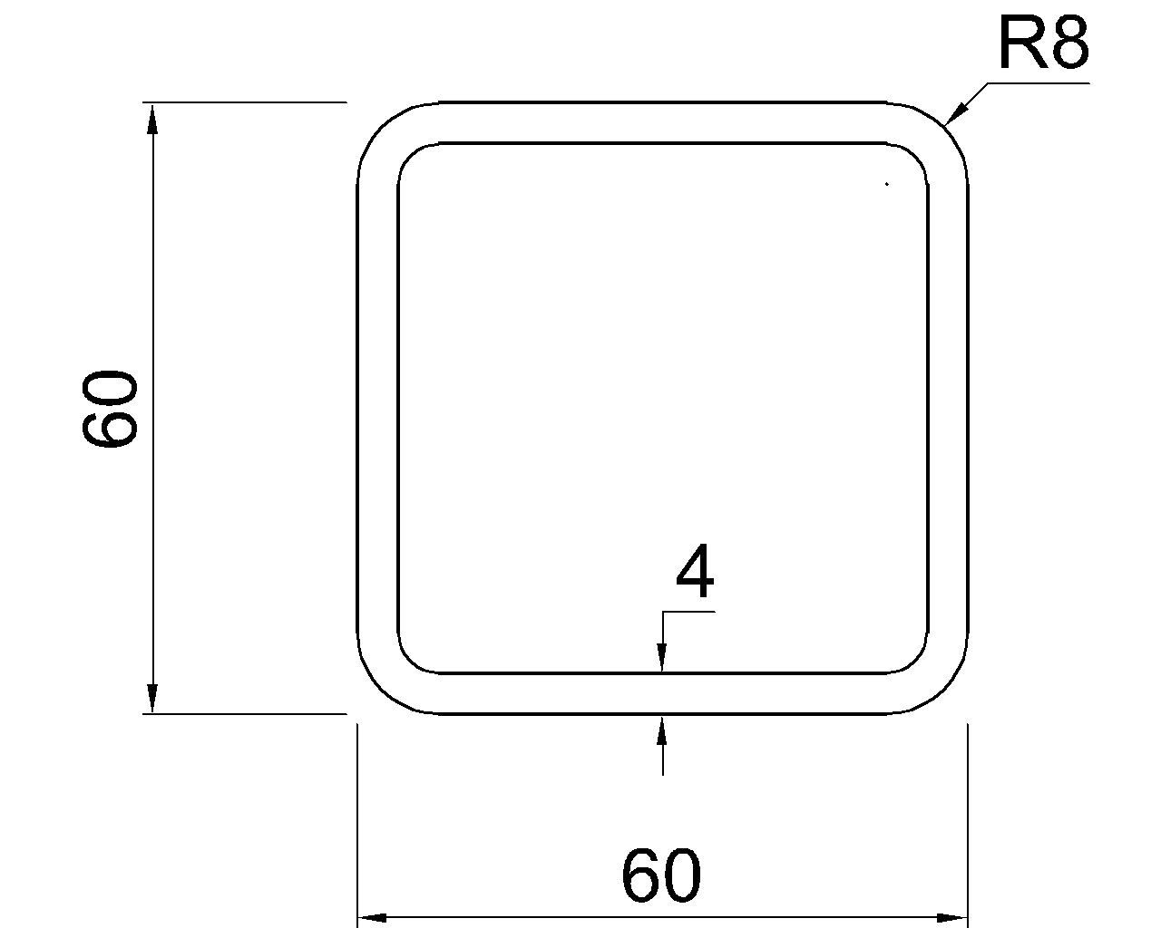 SHS 60x60x4