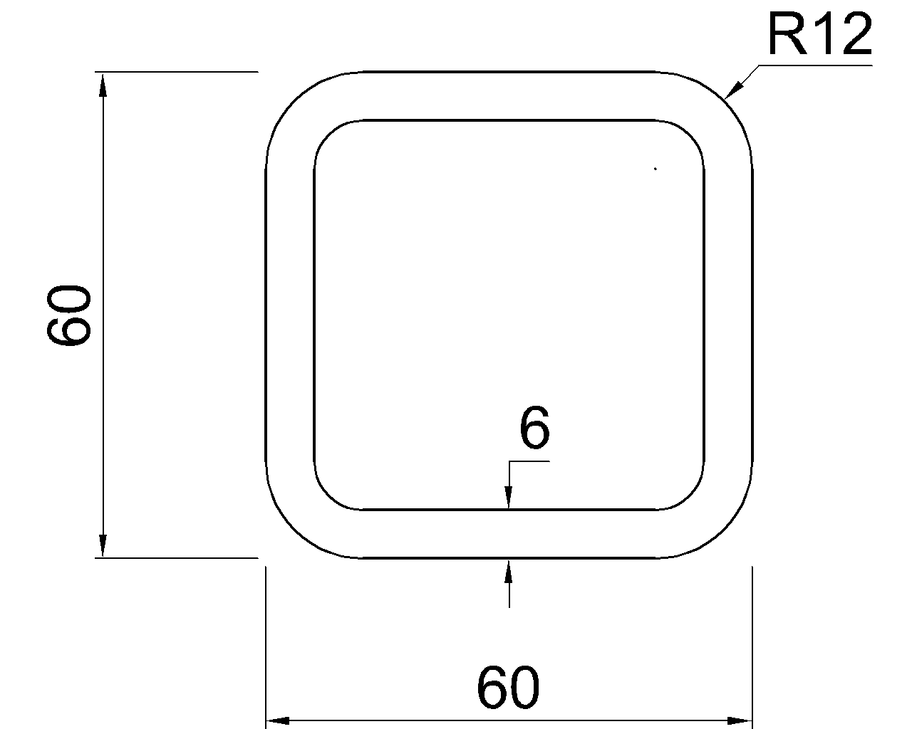 SHS 60x60x6