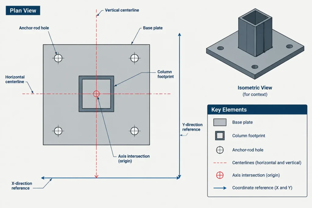 Baseline vs. Chain Dimensioning in Structural Steel Drawings: Controlling Layout and Accumulated Error structural steel illustration