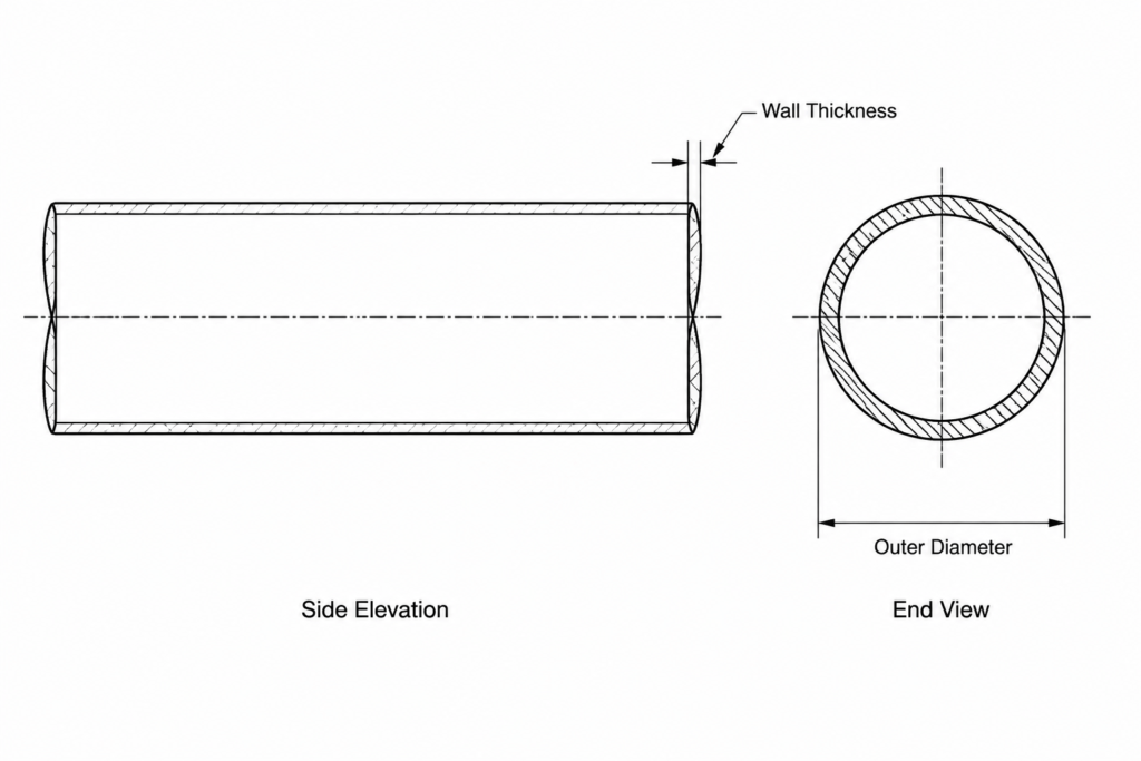 Celsius 355 CHS 168.3×8 structural steel illustration