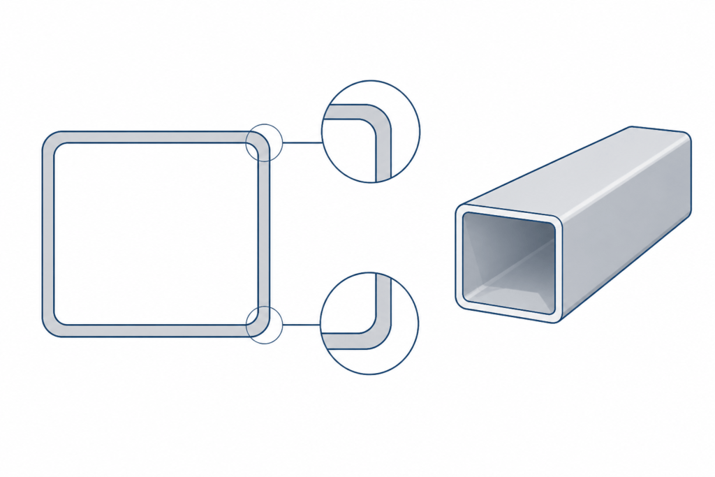 Celsius 355 RHS 160x80x6.3 engineering illustration