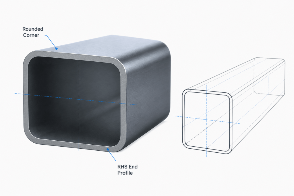 Celsius 355 RHS 60x40x6.3 engineering illustration
