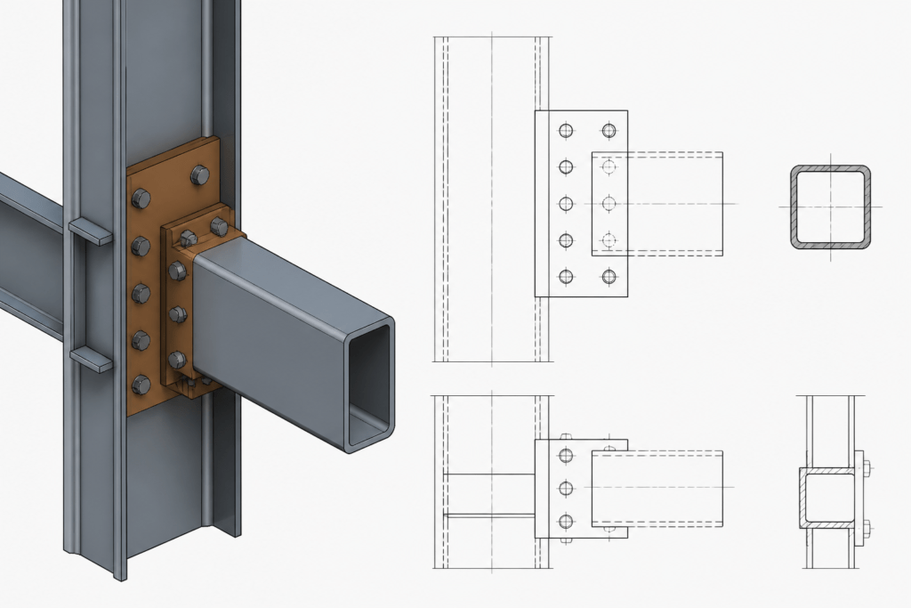 Celsius 355 RHS 60x40x6.3 engineering illustration