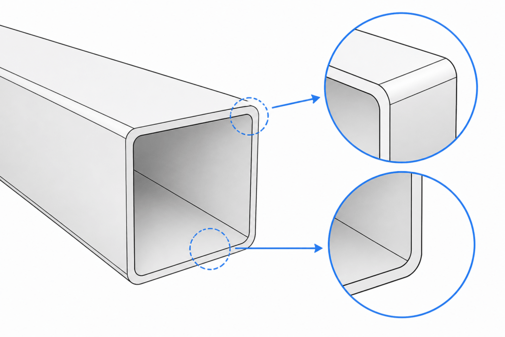 Celsius 355 RHS 80x40x8 engineering illustration