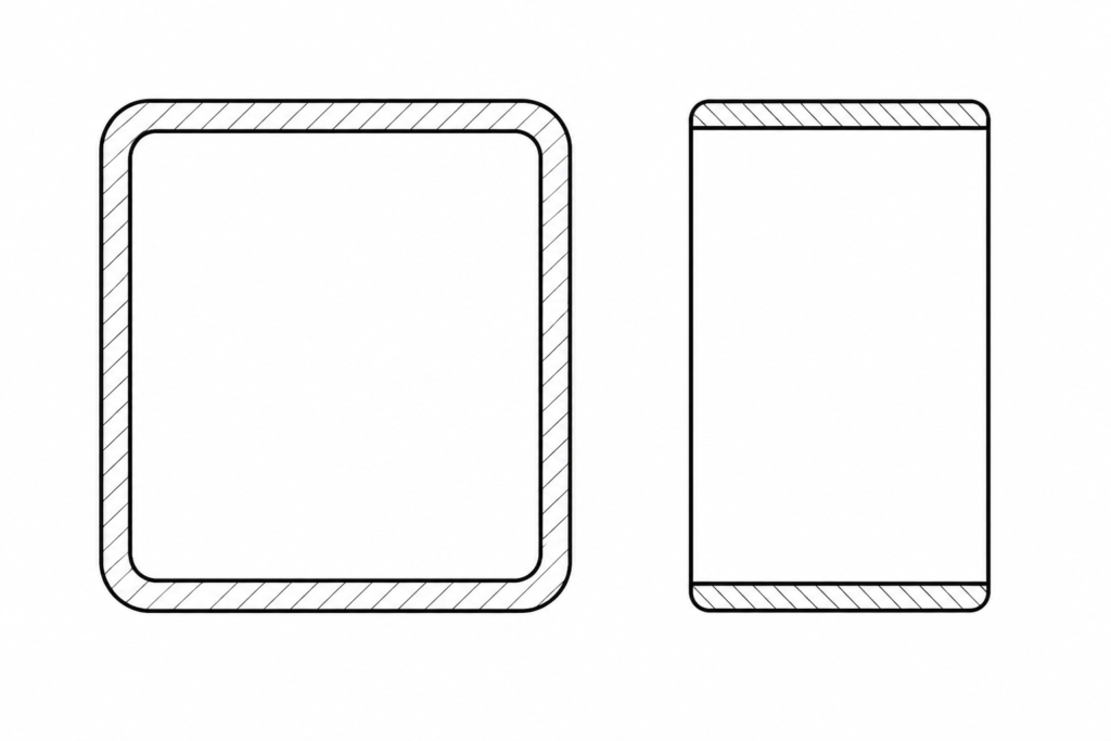 Celsius 355 SHS 180x180x12.5 engineering illustration
