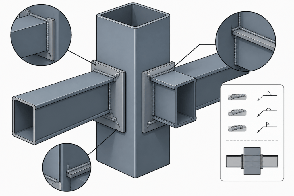 Celsius 355 SHS 400x400x8 engineering illustration