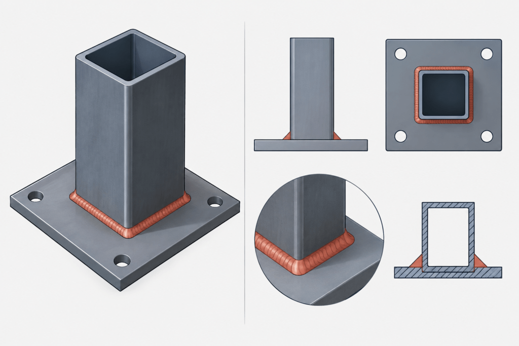 Celsius 355 SHS 80x80x7.1 structural steel illustration
