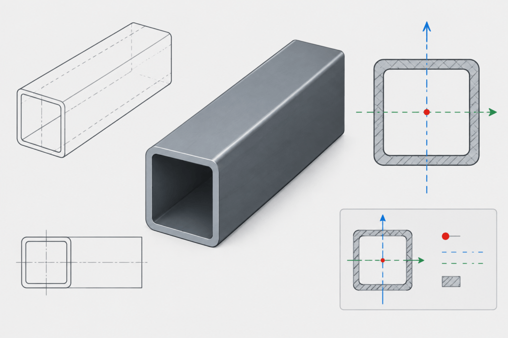 Celsius 355 SHS 80x80x7.1 structural steel illustration