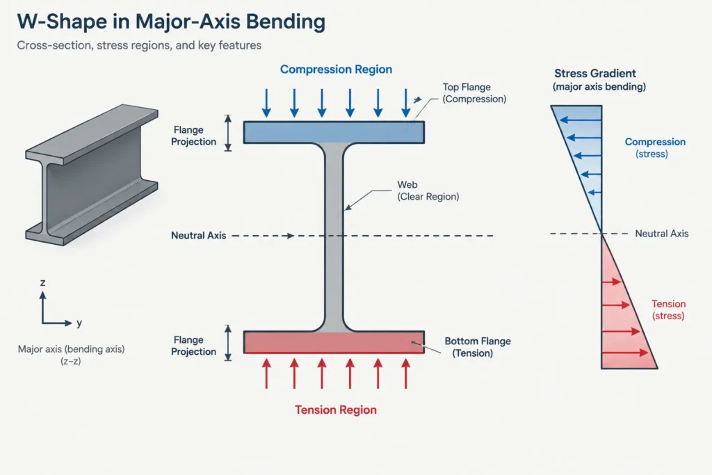 Compact, Noncompact, and Slender Steel Sections: Understanding Local Buckling Classification structural steel illustration