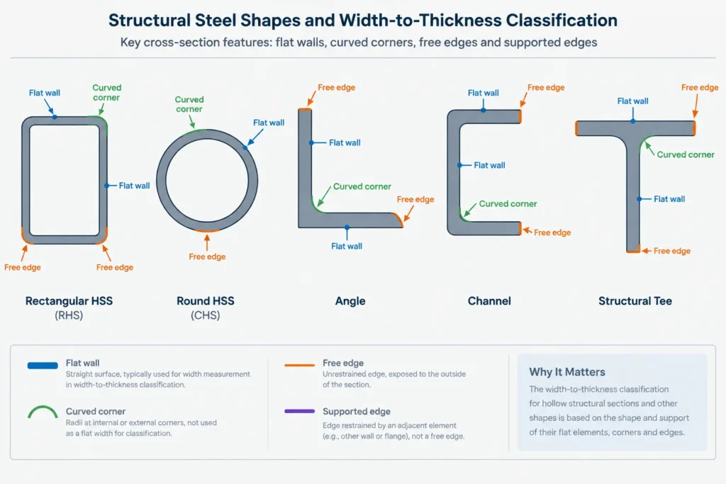 Compact, Noncompact, and Slender Steel Sections: Understanding Local Buckling Classification structural steel illustration