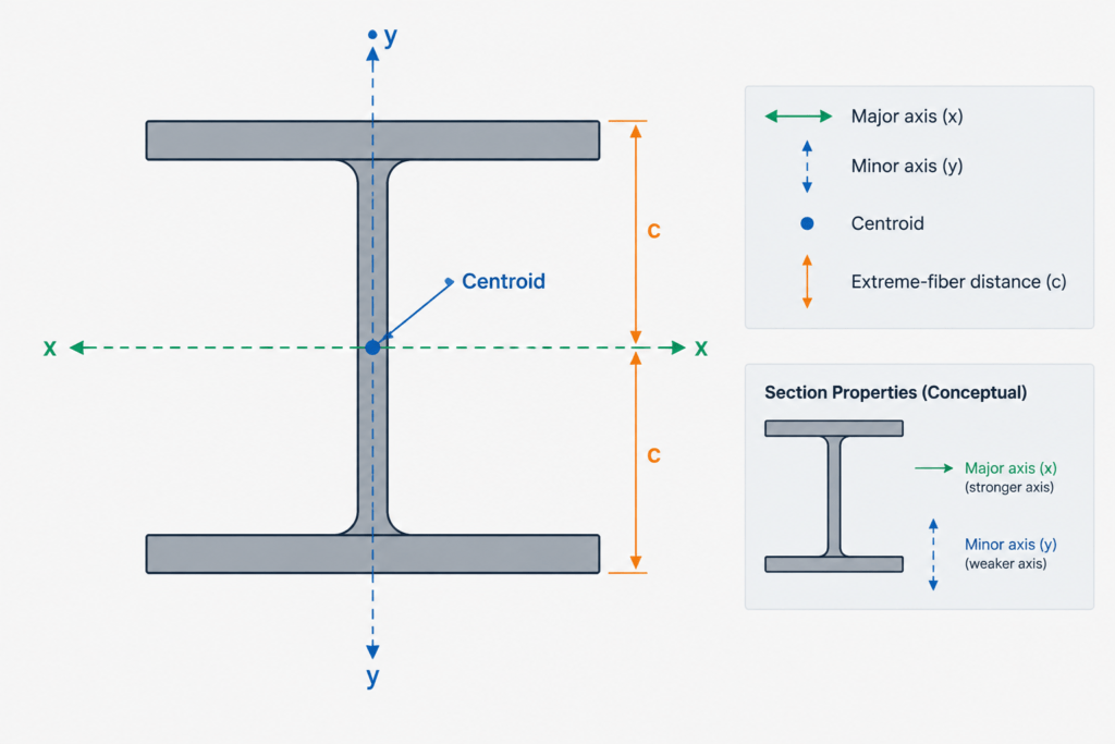 Elastic vs. Plastic Section Modulus: S and Z in Steel Shape Tables structural steel illustration