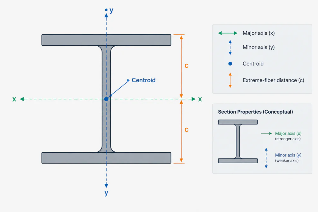 Elastic vs. Plastic Section Modulus: S and Z in Steel Shape Tables structural steel illustration