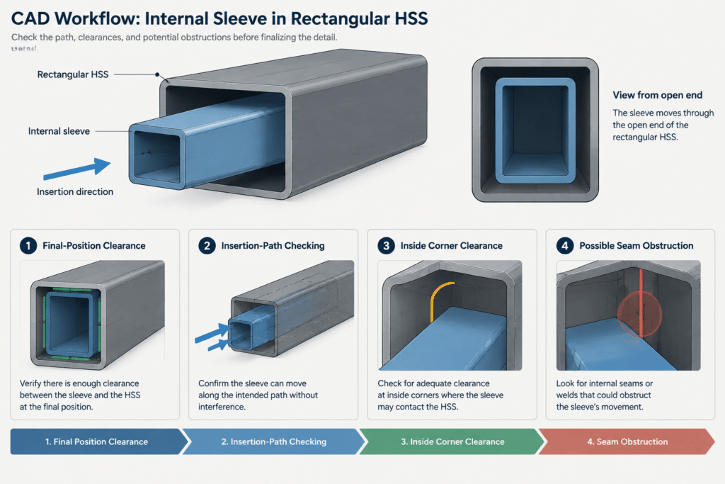 HSS Inside Dimensions: Clear Opening, Corner Radii, and Insert Fit structural steel illustration