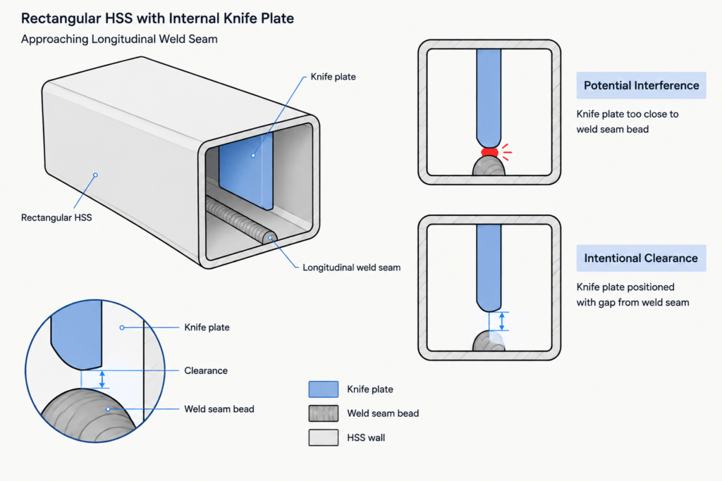 HSS Weld Seam Orientation: What Drafters and Designers Need to Show structural steel illustration