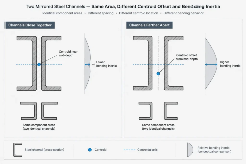 Parallel-Axis Theorem for Built-Up Steel Sections: A Practical Calculation and CAD Guide structural steel illustration
