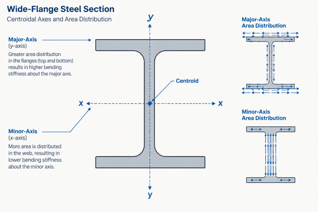 Radius of Gyration in Steel Shape Tables: Understanding rx, ry, and Slenderness structural steel illustration