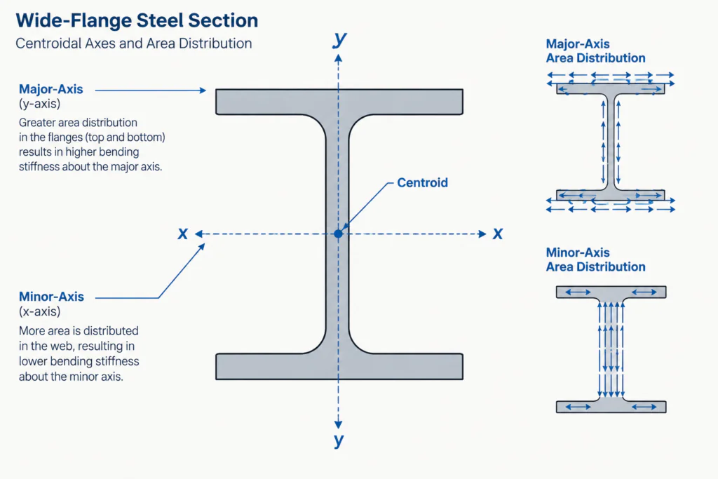 Radius of Gyration in Steel Shape Tables: Understanding rx, ry, and Slenderness structural steel illustration