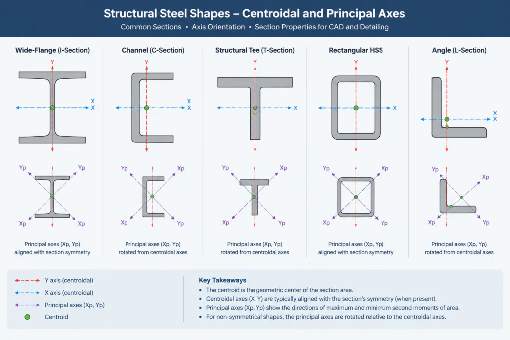 Radius of Gyration in Steel Shape Tables: Understanding rx, ry, and Slenderness structural steel illustration