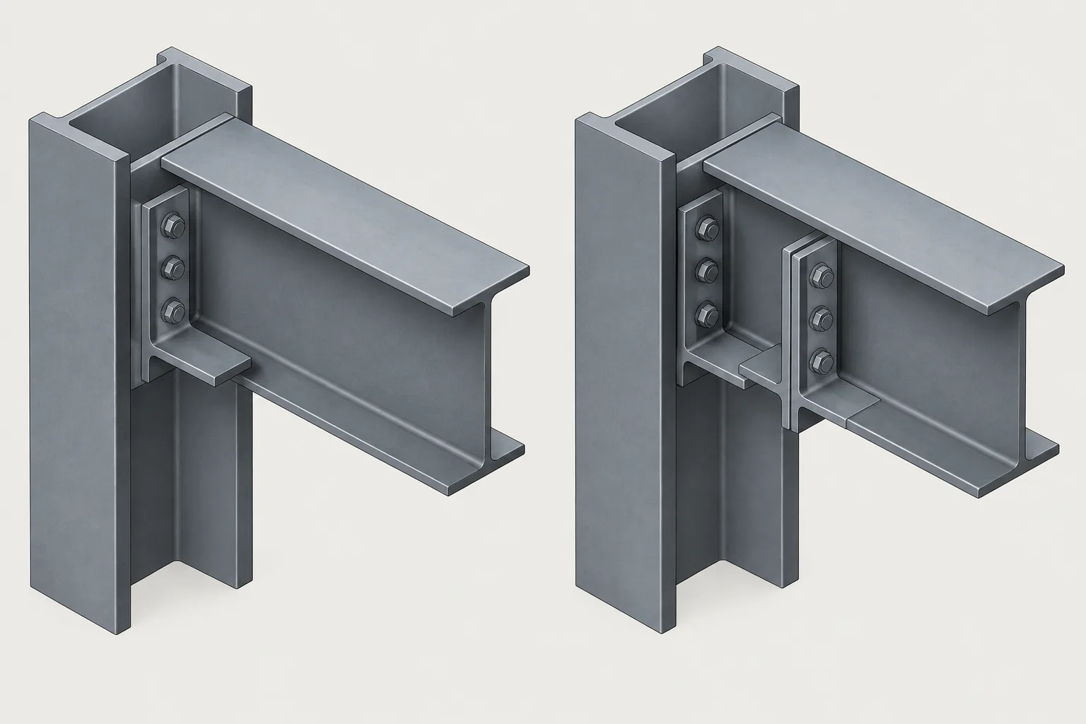 Single-Angle vs. Double-Angle Shear Connections: A Steel Detailing Comparison