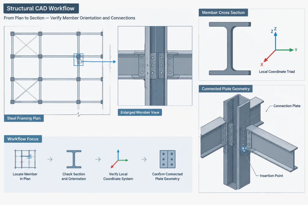 Strong Axis vs. Weak Axis in Structural Steel Sections structural steel illustration