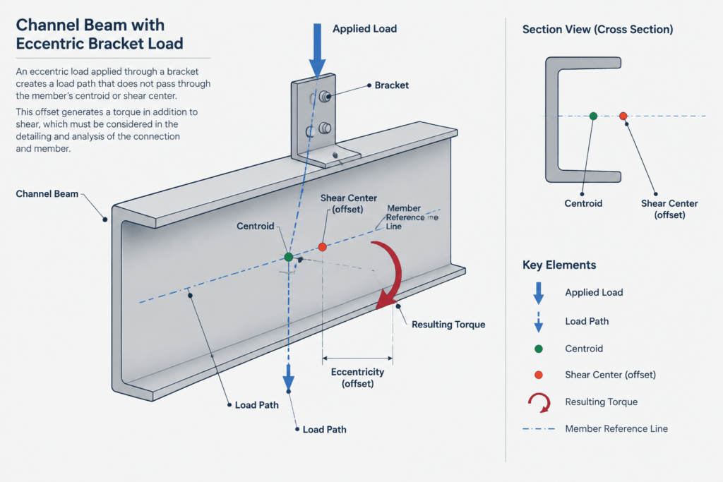 Torsional Constant J and Warping Constant Cw in Steel Shape Tables structural steel illustration