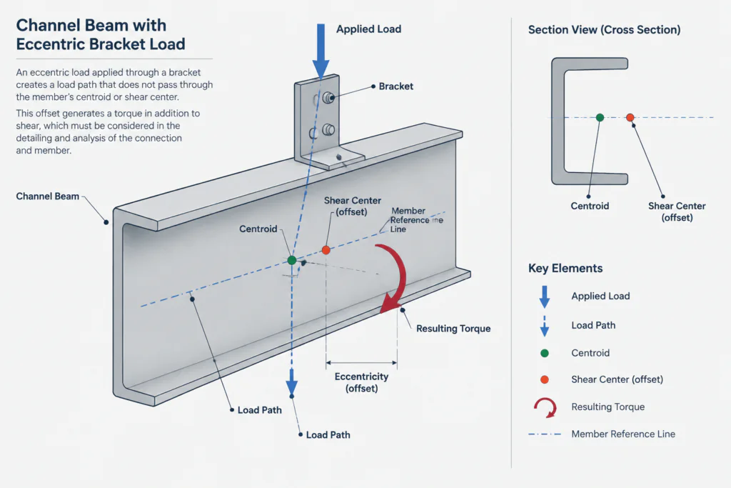 Torsional Constant J and Warping Constant Cw in Steel Shape Tables structural steel illustration