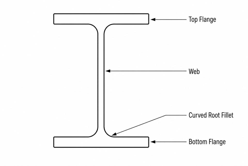 UB 254x102x22 engineering illustration