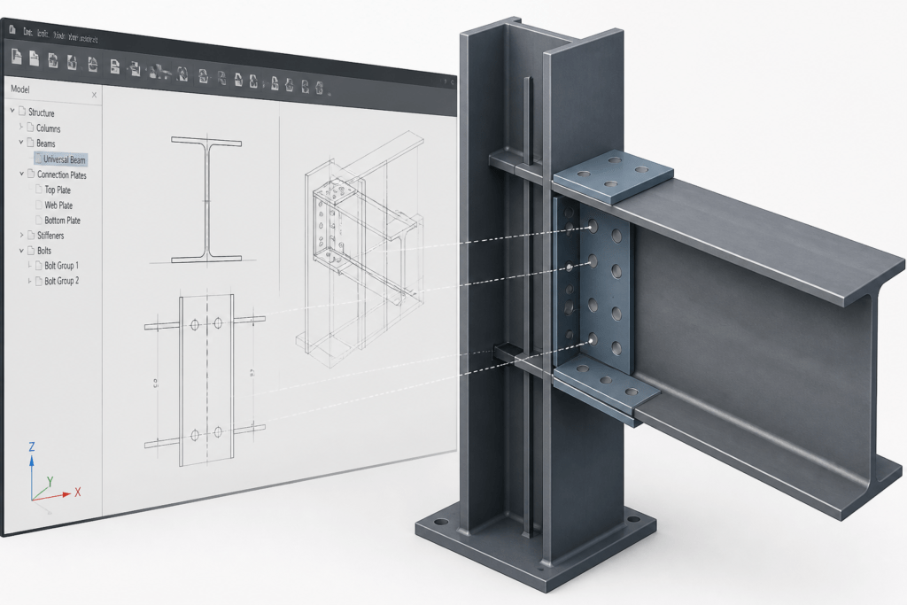 UB 254x102x22 engineering illustration
