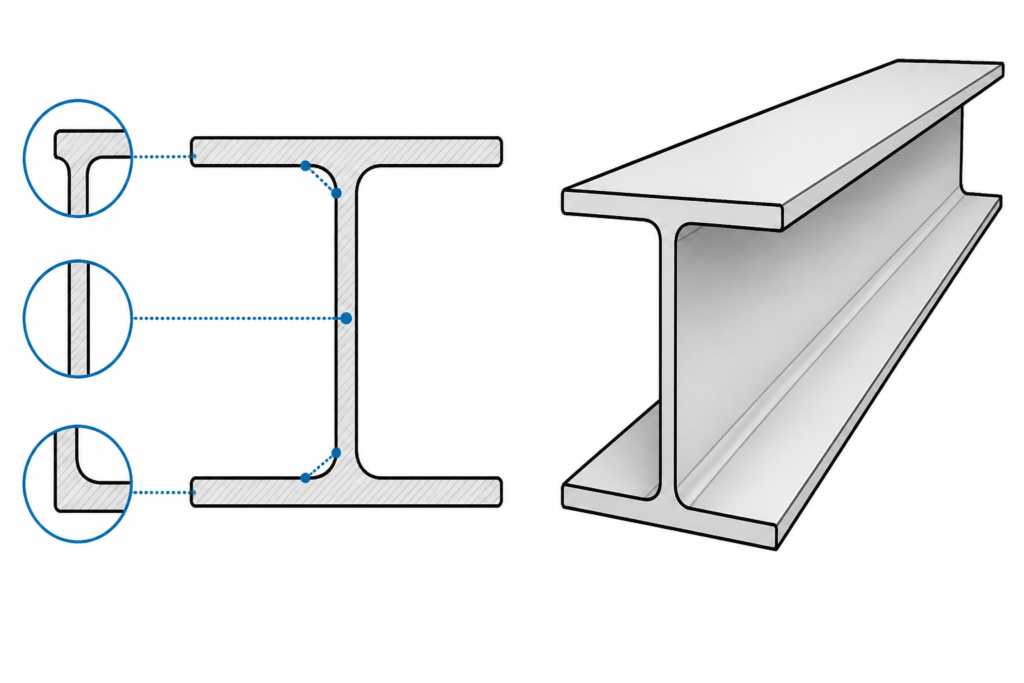 UB 533x210x122 engineering illustration