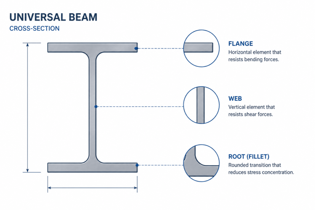 UB 838x292x176 engineering illustration
