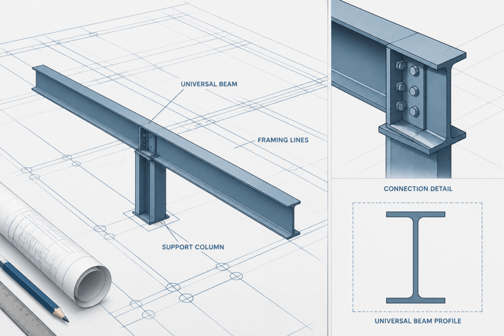 UB 914x305x253 engineering illustration
