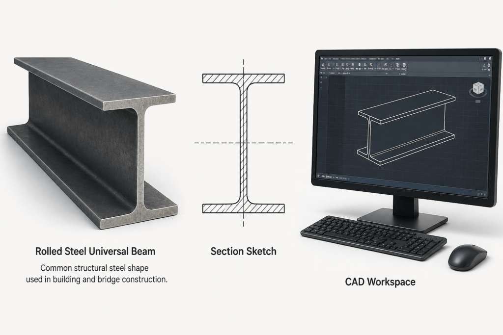 UB 914x305x253 engineering illustration