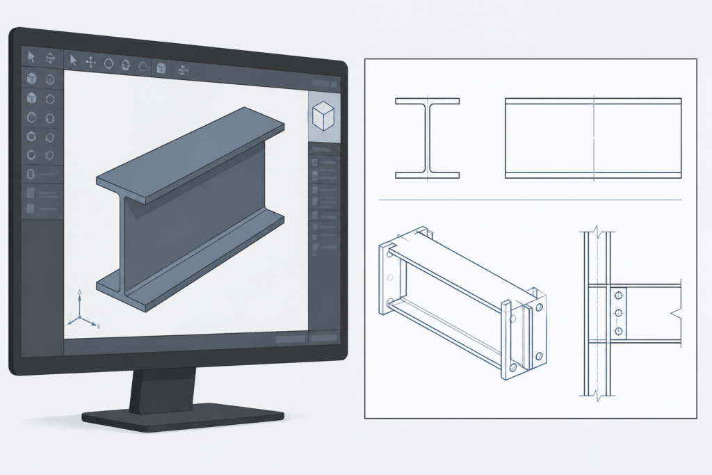 UB 914x305x474 engineering illustration