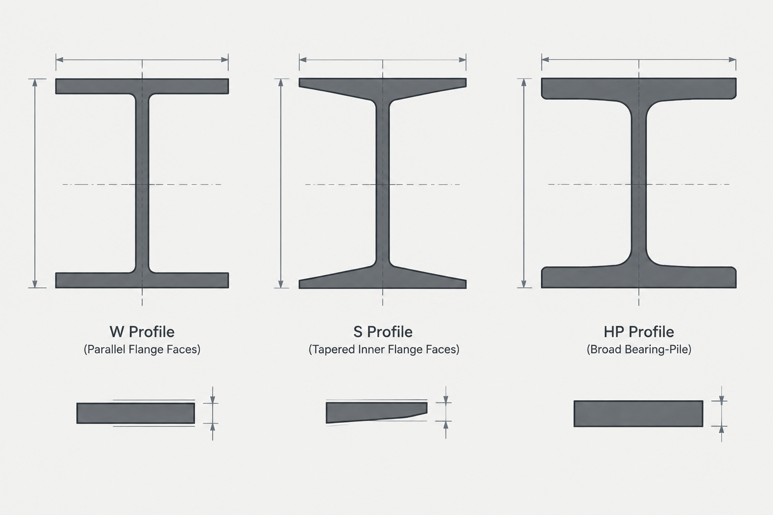 W-Shape vs. S-Shape vs. HP Shape: How to Identify and Detail Steel I-Sections