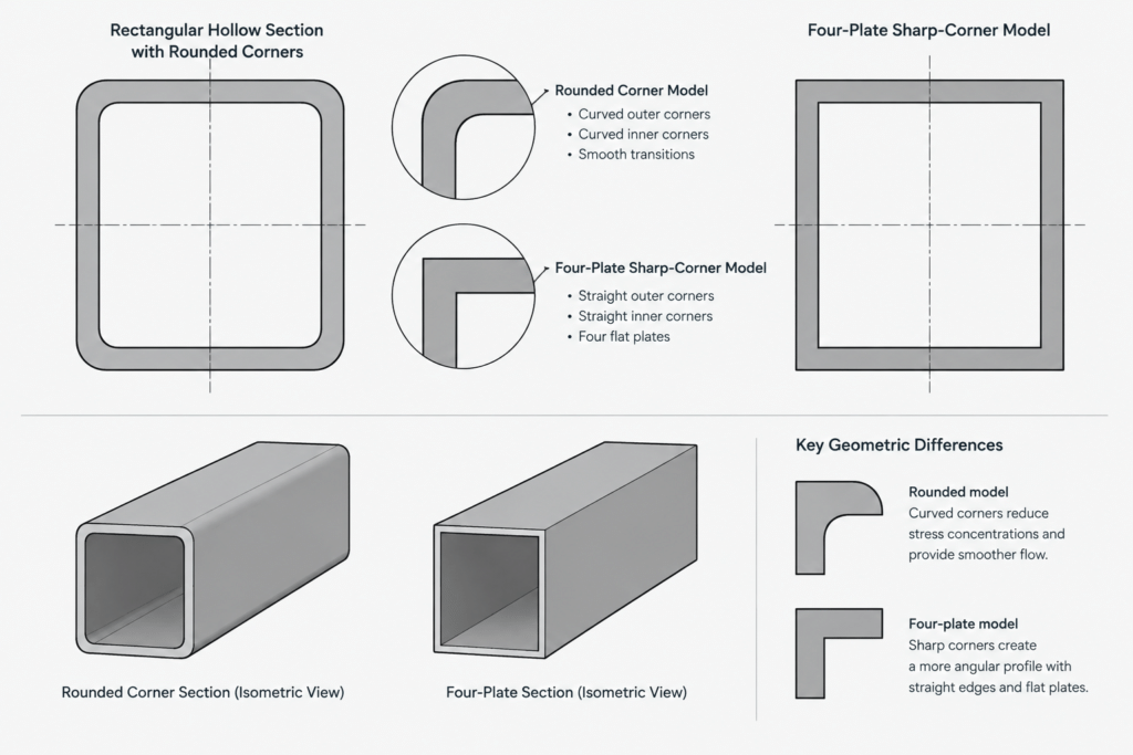 Why CAD-Calculated Steel Section Properties May Not Match Published Shape Tables structural steel illustration