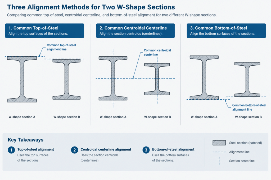 Why W-Shapes in the Same Nominal Depth Series Do Not Line Up structural steel illustration